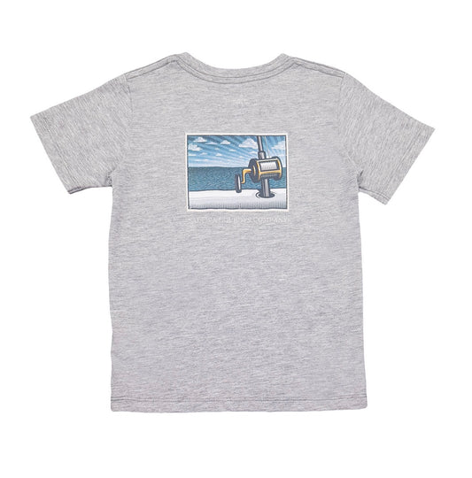 Graphic Tee- Gray Fishing Reel