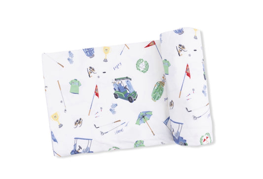 Bamboo Swaddle Blanket- Golf Things