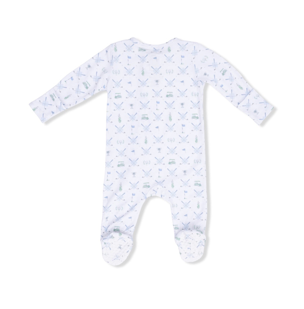 Bamboo Zip Footie- Golf Trellis