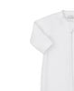 Pima Cotton Classic Jacquards White Zip Footie