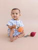 Cotton Crochet Rattle Teether-Orange