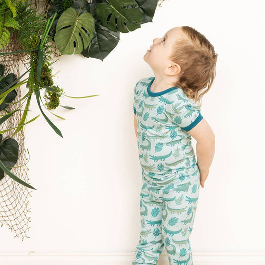 Later Gator Alligator Bamboo 2-Piece Pajama Set