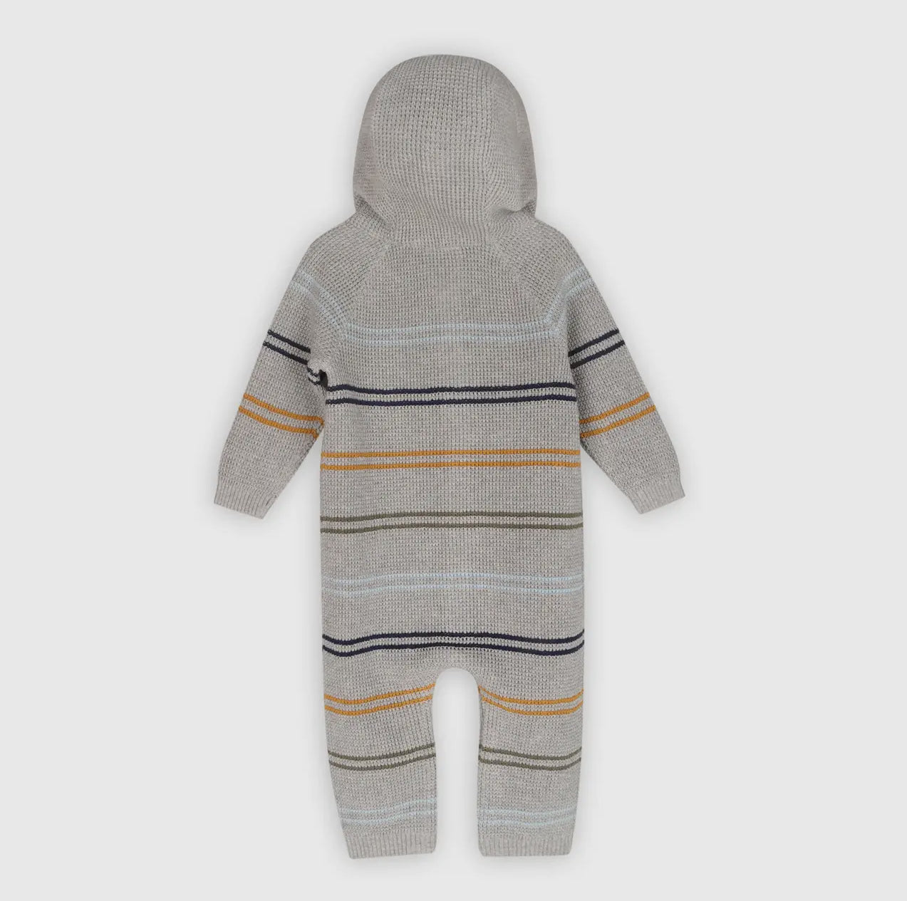 Organic Cotton Classic Stripe Sweater Knit Hooded Jumpsuit