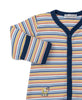 Pima Cotton Footie- Construction Stripe