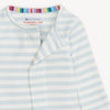 Organic Cotton Magnetic Footie- Blue Stripe