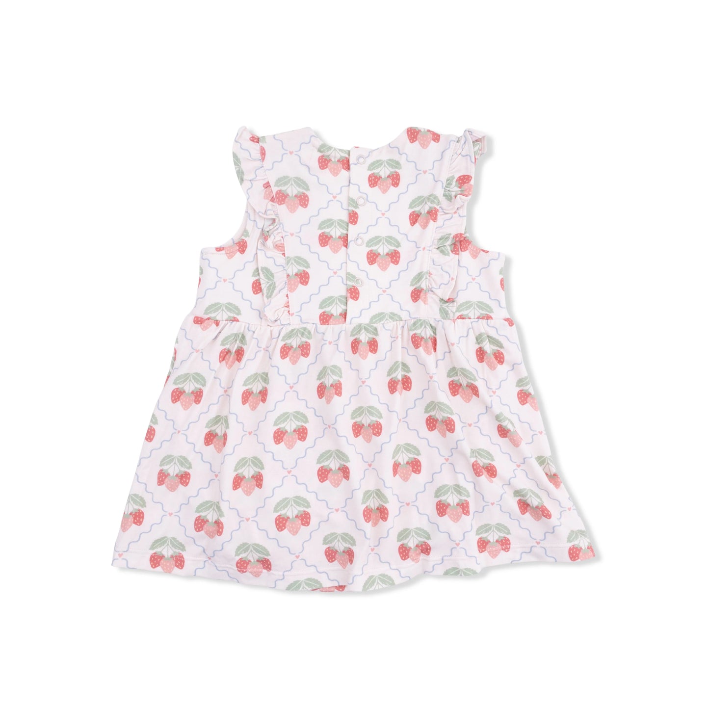 Ruffle Bodysuit Dress- Sweet Strawberries