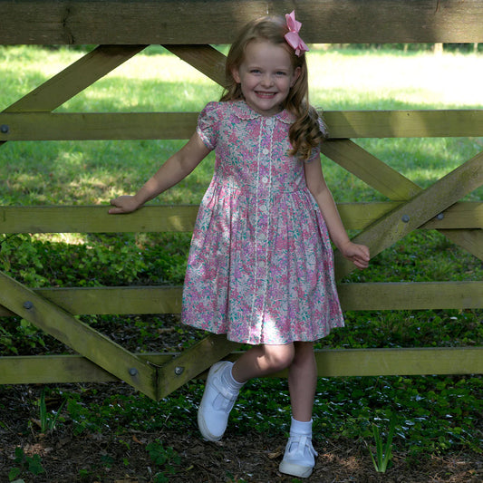 Pink Button Front Dress
