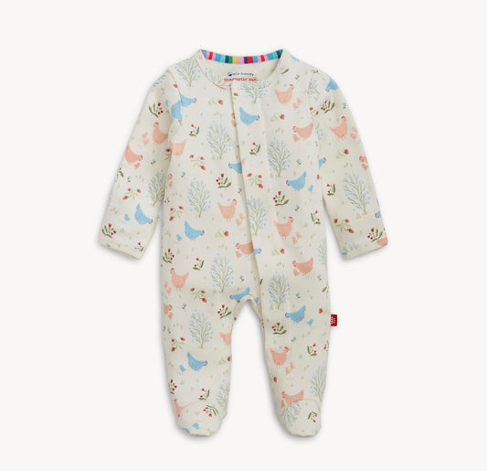 Organic Cotton Magnetic Footie-Chicken Tender