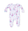 Bamboo Ruffle Footie- Pink Golf Carts
