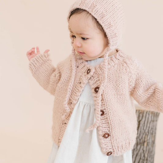 Classic Cardigan- Blush