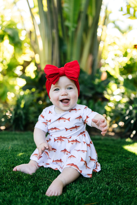 Bamboo Peplum Set- Redfish