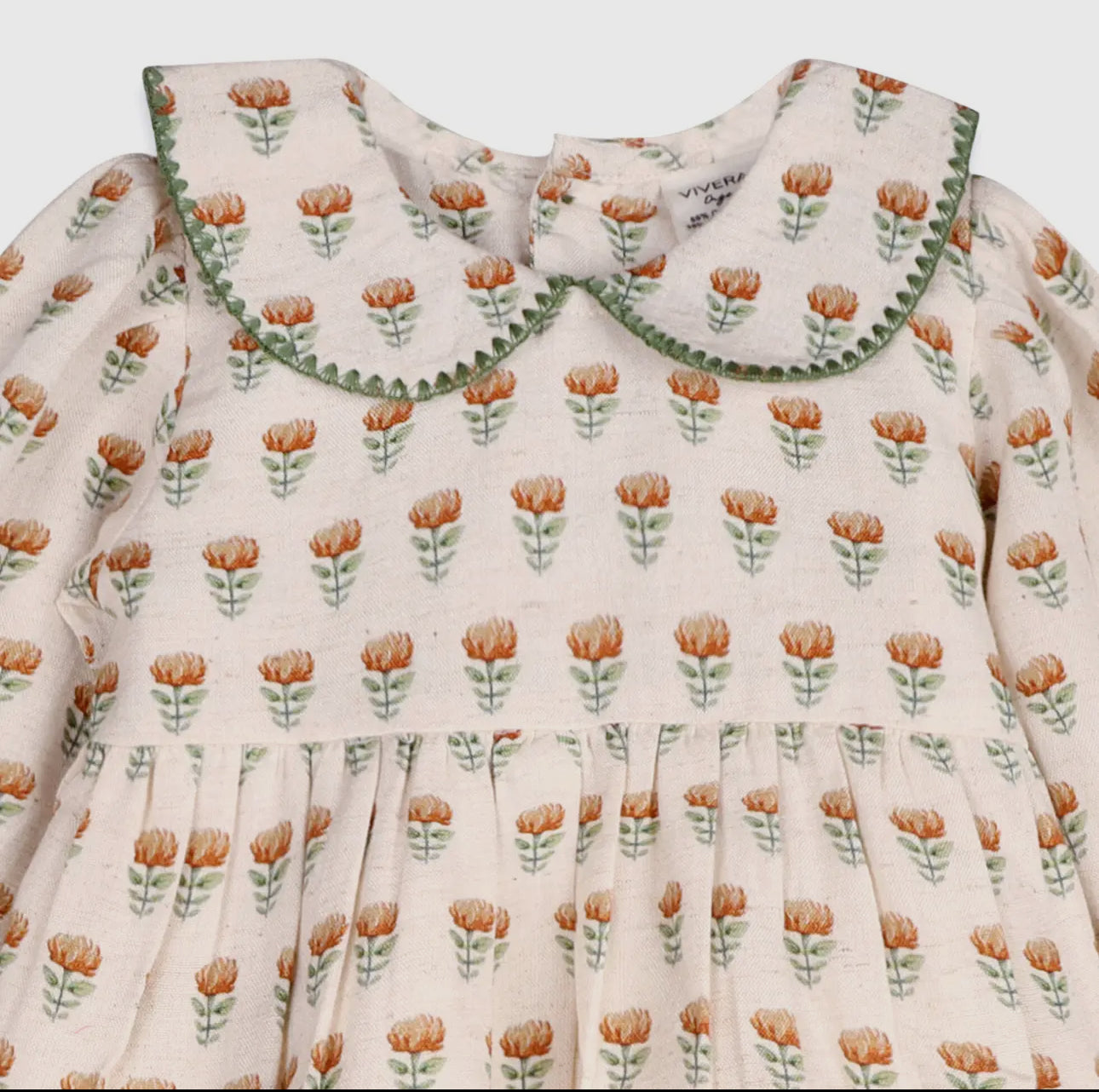 Linen Blend Ina Block Print Floral & Bloomer