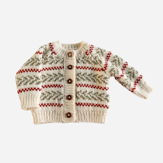 Evergreen Pine Stripe Cardigan