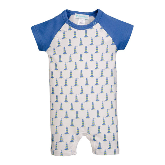 Pima Cotton Sailor Romper - Lighthouse Harbor
