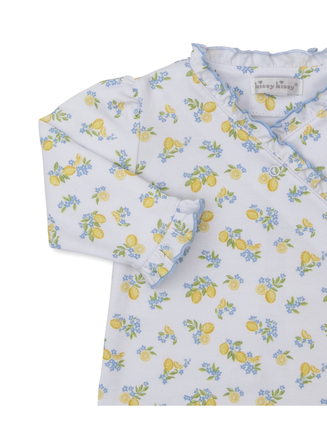 Pima Cotton Footie- Lemon Blossoms