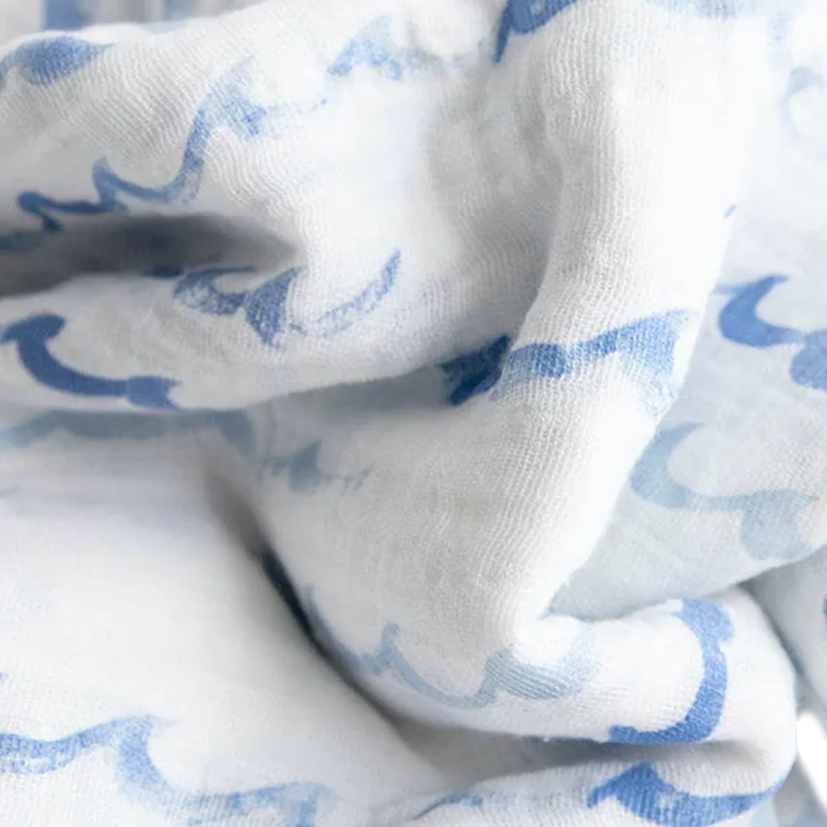 Cotton Muslin Swaddle- High Tide