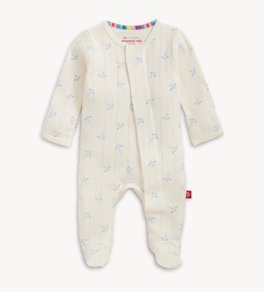 Organic Pointelle Footie- Airplanes