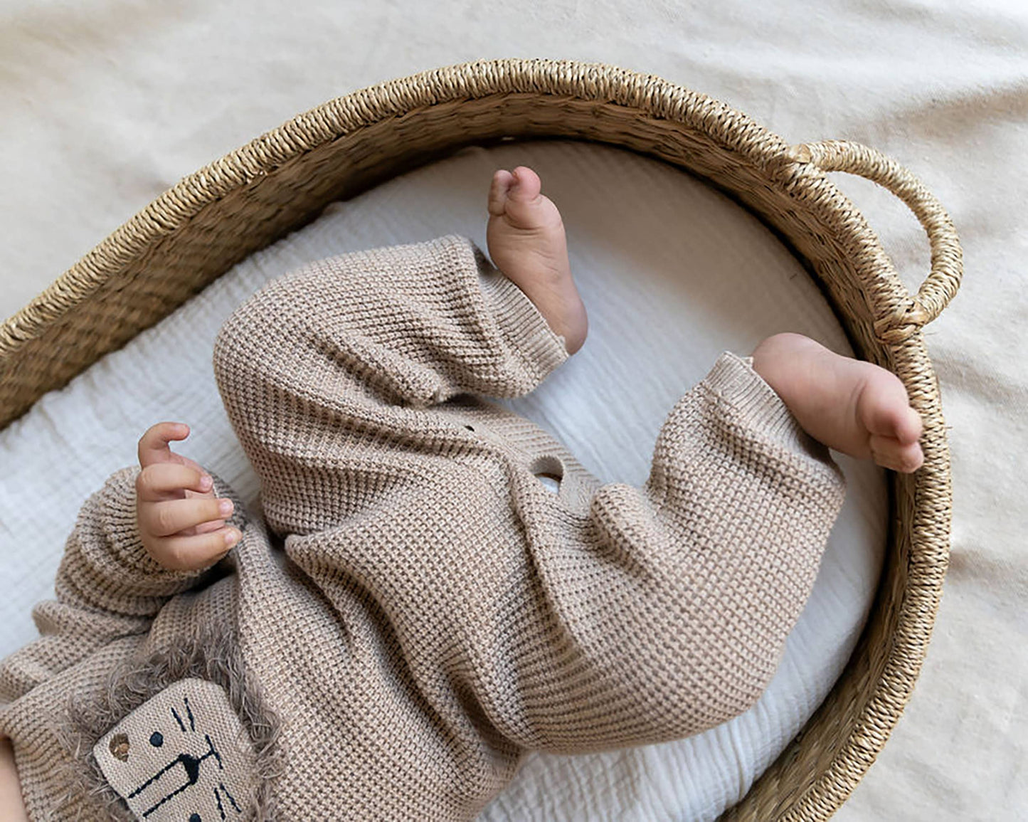 Organic Cotton Lion Chunky Knit Jumpsuit