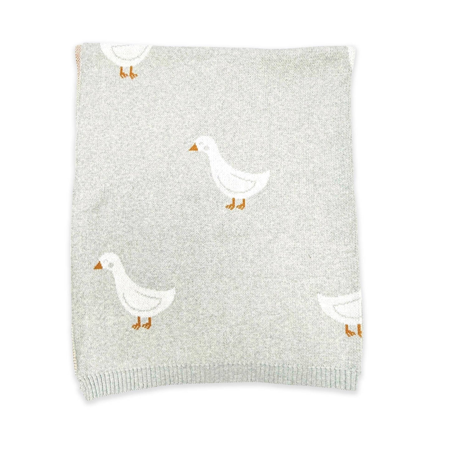Duck Waddle - Organic Jacquard Knit Baby Blankets