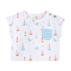 Sailboat Whales Baby Tee & Shorts Set (Organic Jersey)