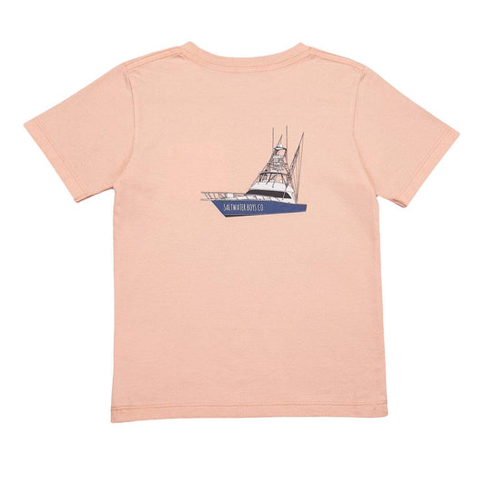 Offshore Boat T-Shirt - Salmon