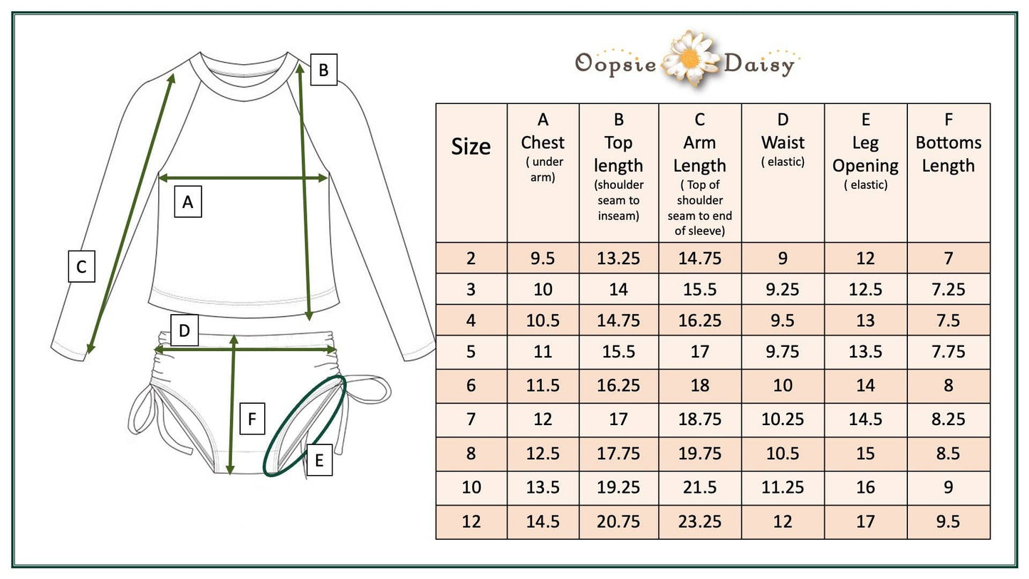 UPF50- Mod Daisy Long Sleeve Swim
