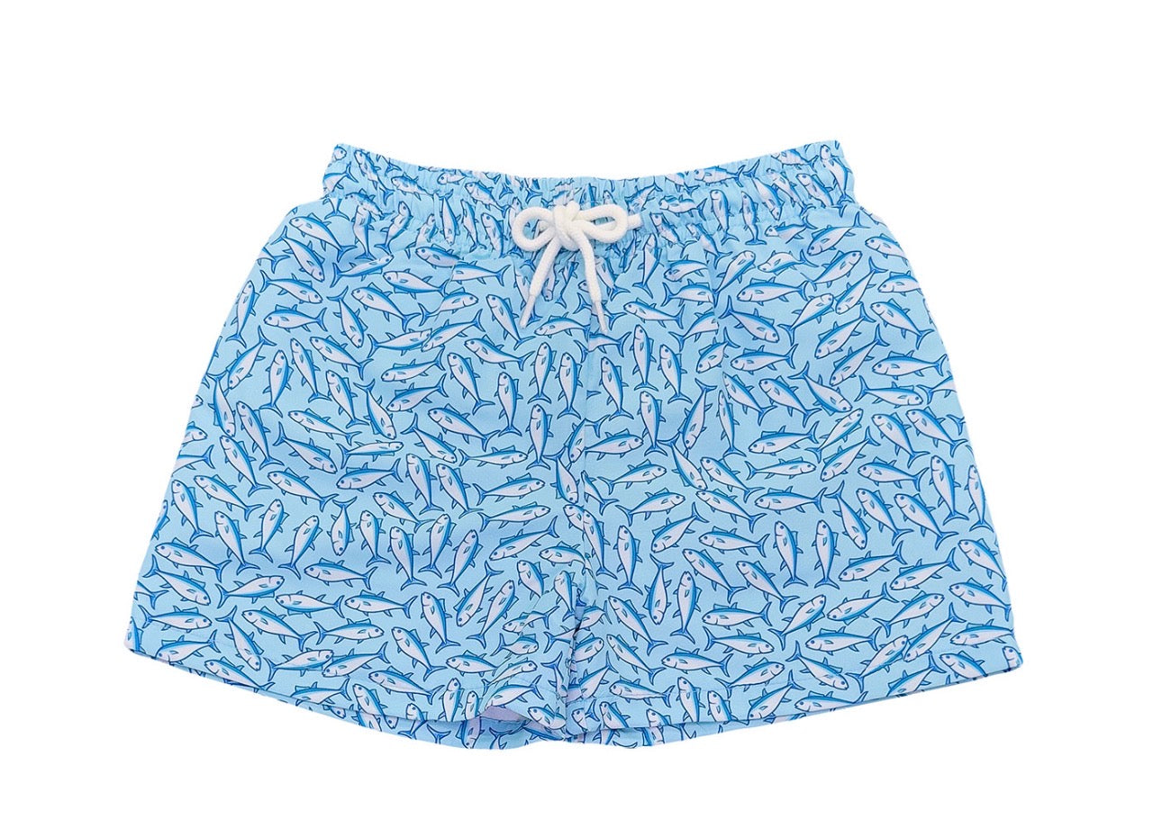 Saltwater Boys Swim Trunk- Blue Tuna