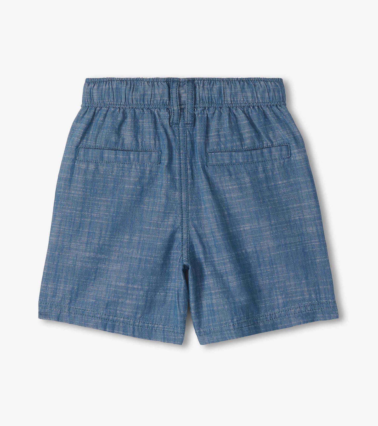 Indigo Blue Chambray Woven Shorts