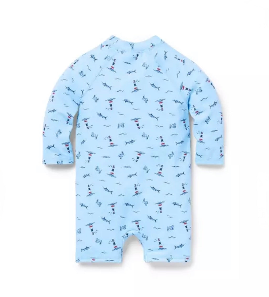 UPF50 Baby Rashguard- Blue Bunting