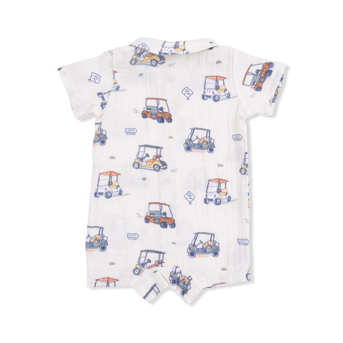 Organic Cotton Polo Shortie- Zooming Golf Carts