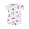 Organic Cotton Polo Shortie- Zooming Golf Carts