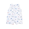 Organic Cotton Muslin Romper- Fish