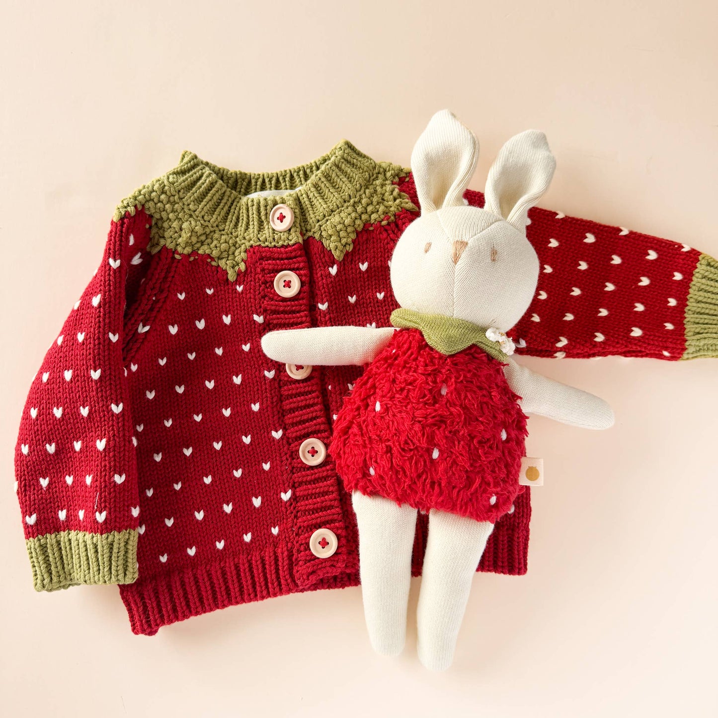 100% Cotton Strawberry Cardigan