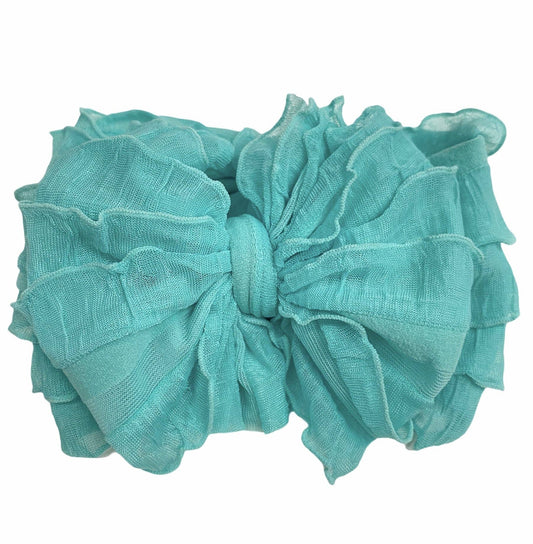Cool Mint Ruffled Headband