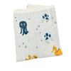 Ocean Life 3D - Organic Cotton Jacquard Sweater Knit Baby Blanket