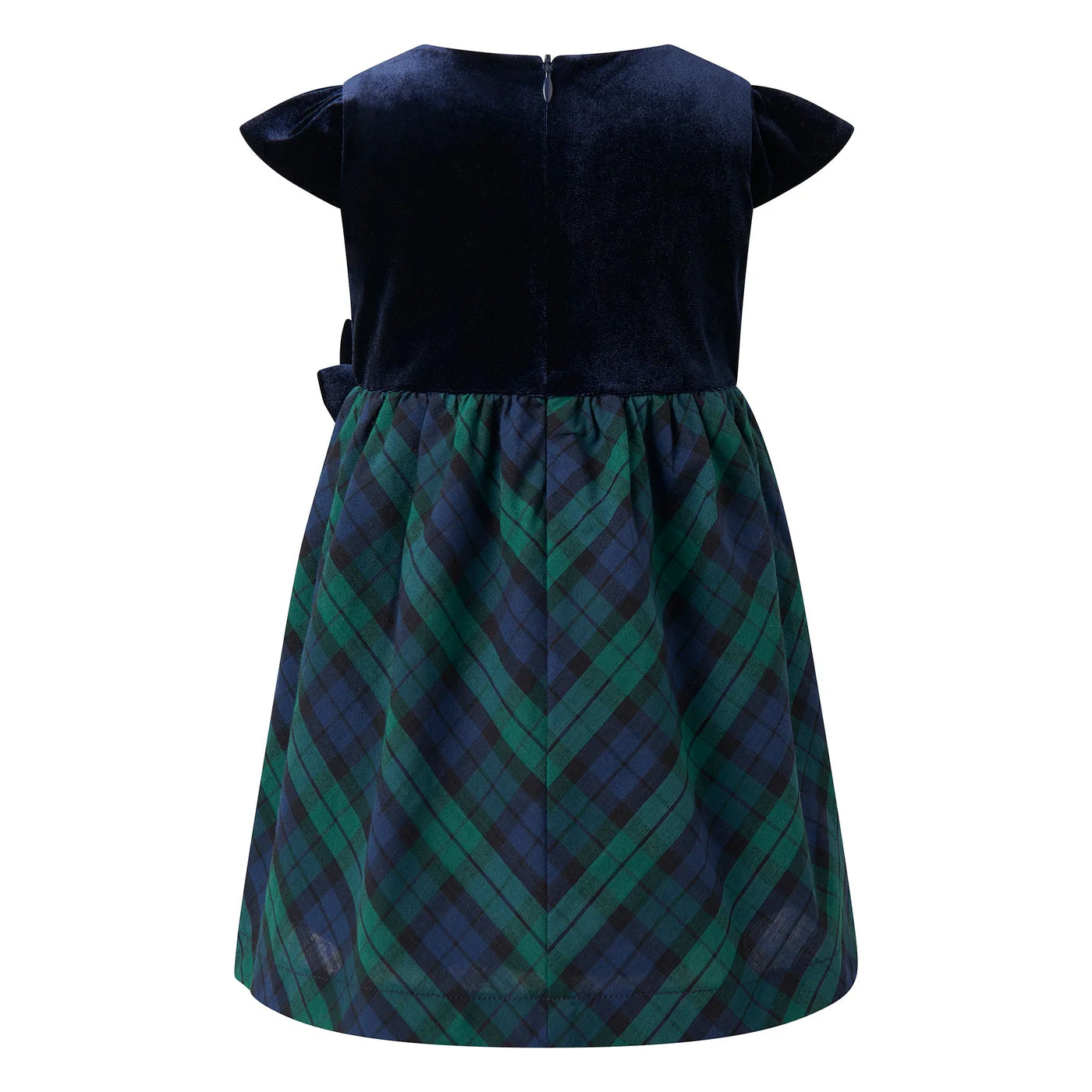 Baby Velvet Blackwatch Plaid Party Dress