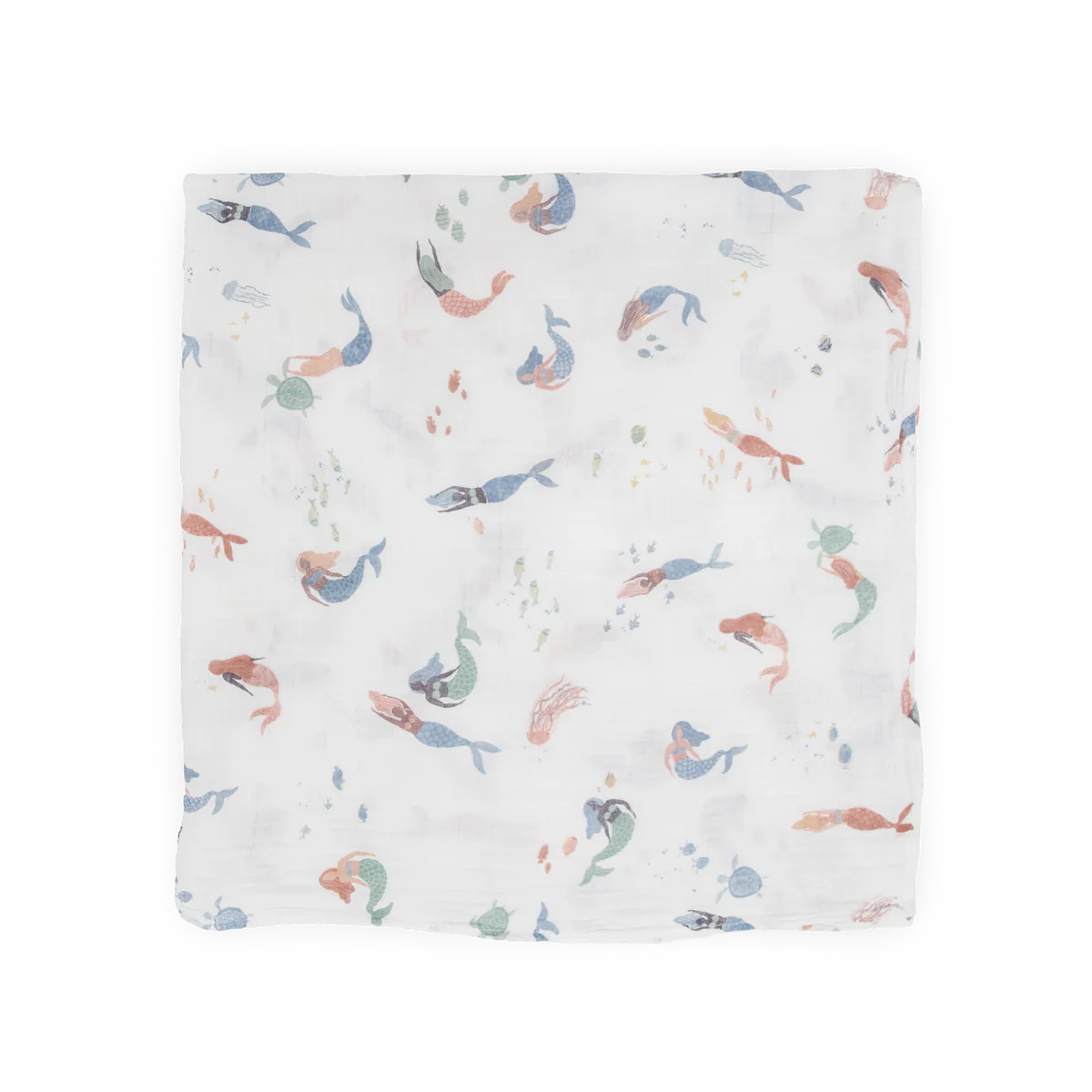 Cotton Muslin Swaddle- Mermaids