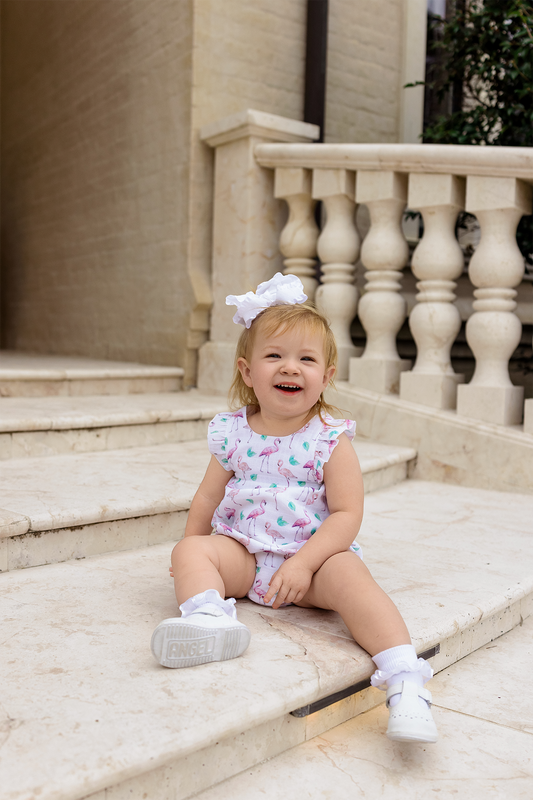 Organic Muslin Bubble Flamingo