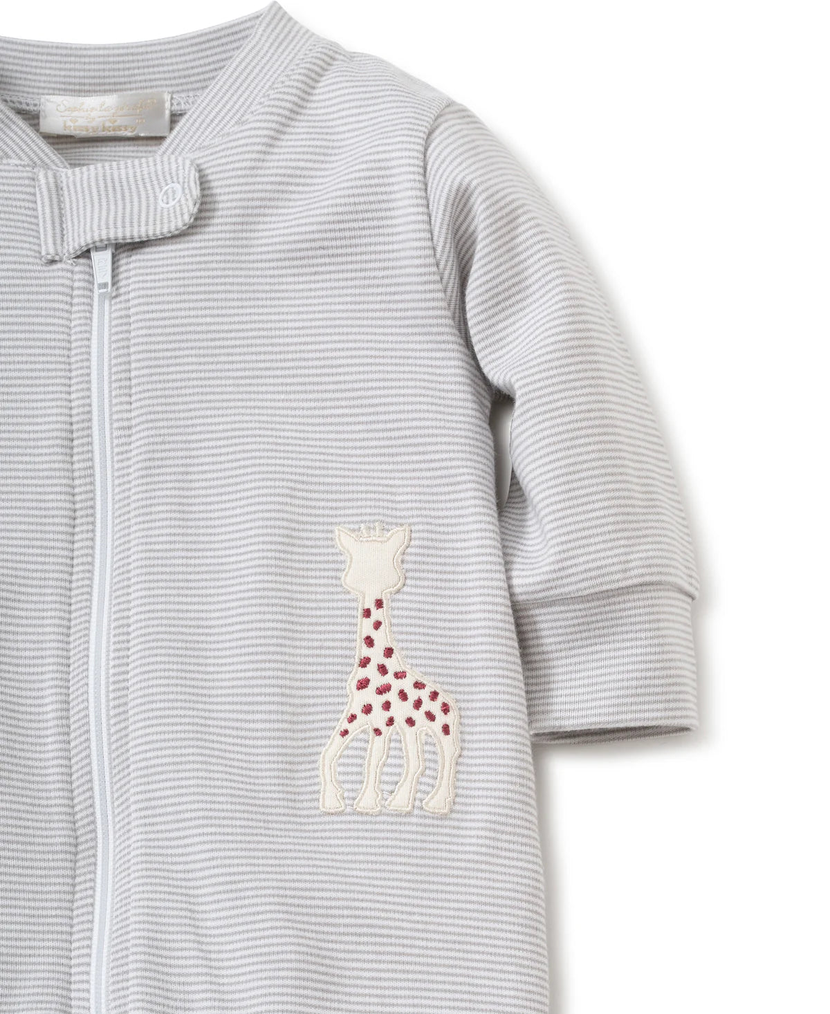 Pima Cotton Sophie Stripe Zipper Footie