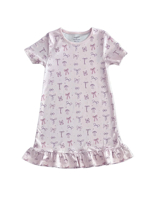 Pima Cotton Bows Night Dress