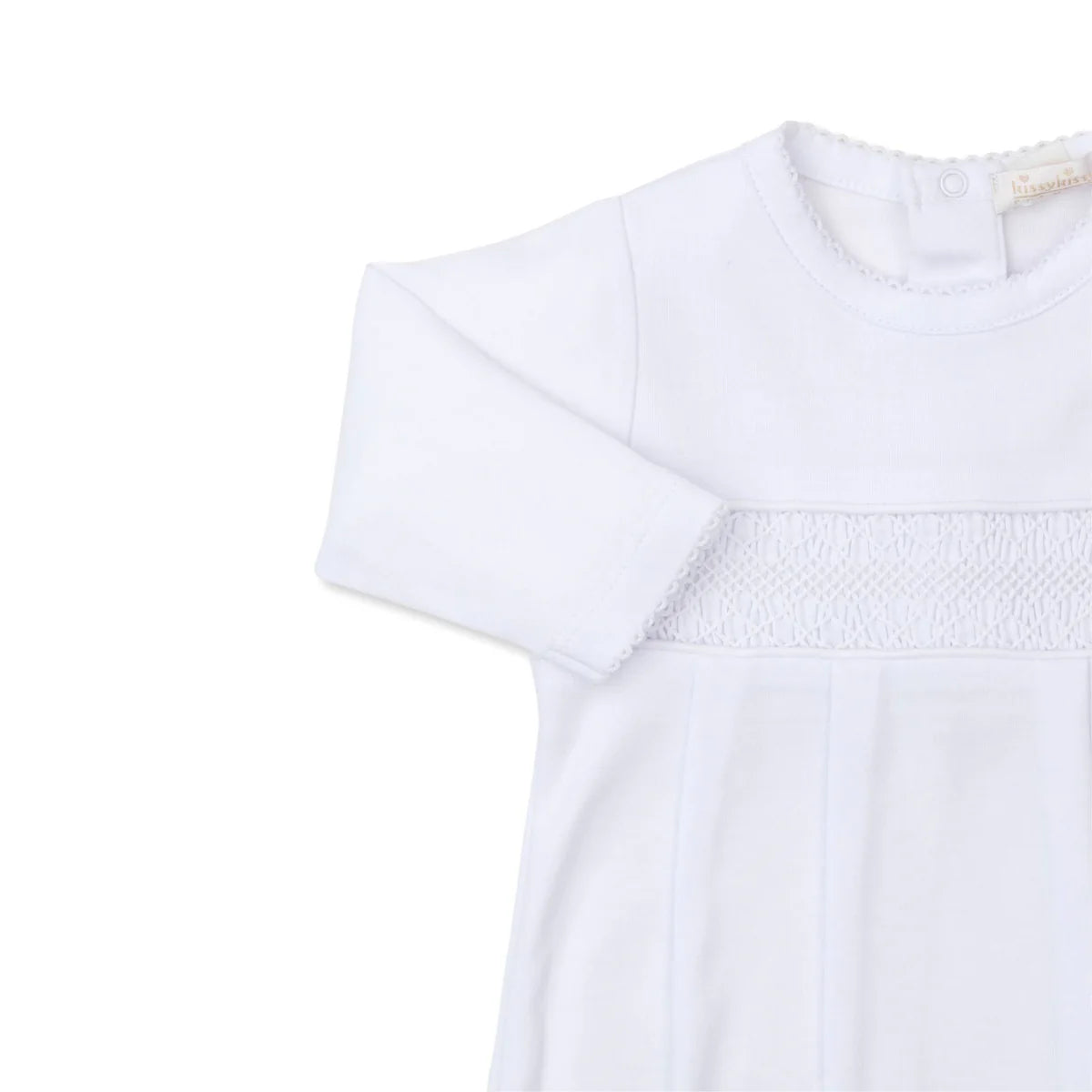 Hand Smocked Sleep Sack 0-6mo/White