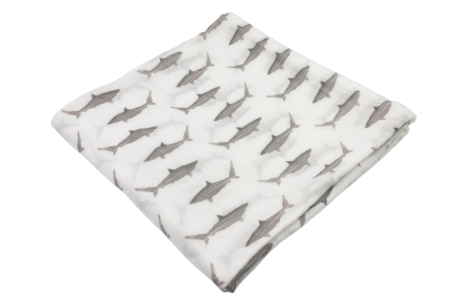 Baby Muslin Swaddle Blanket 47x47 Baby Shark