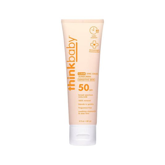 Baby Clear Zinc Sunscreen Sensitive Skin SPF 50 3 oz