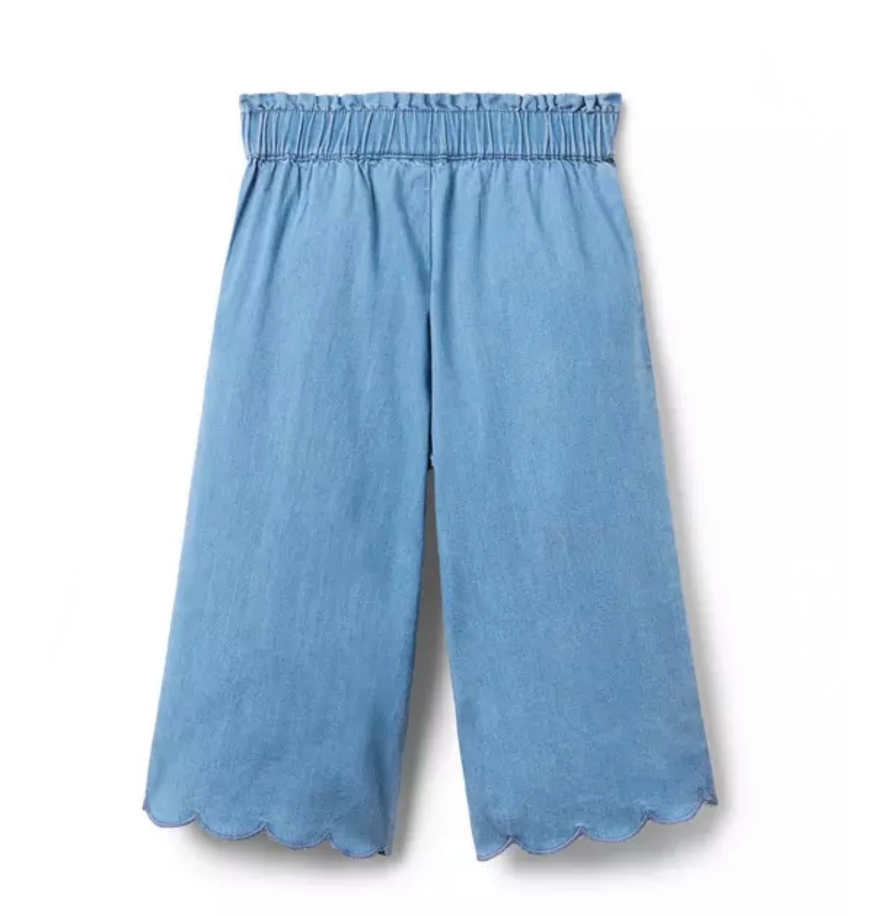 Chambray Scalloped Pant