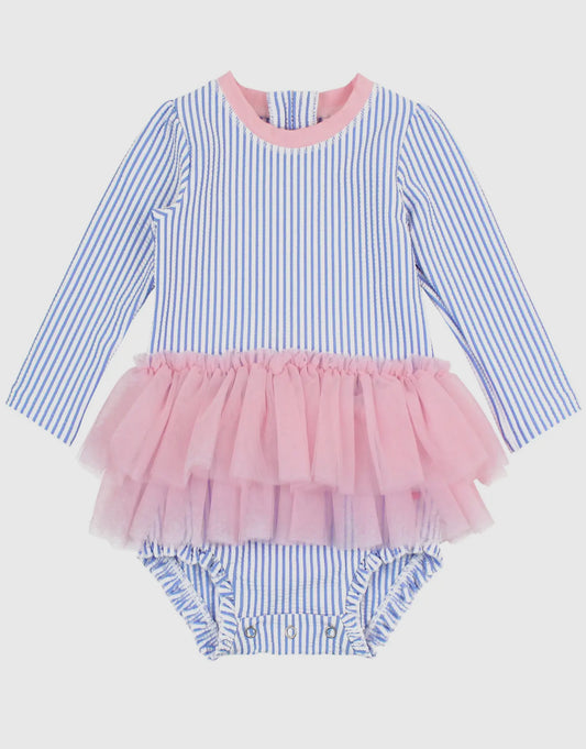 Seersucker Tutu Rashguard One Piece