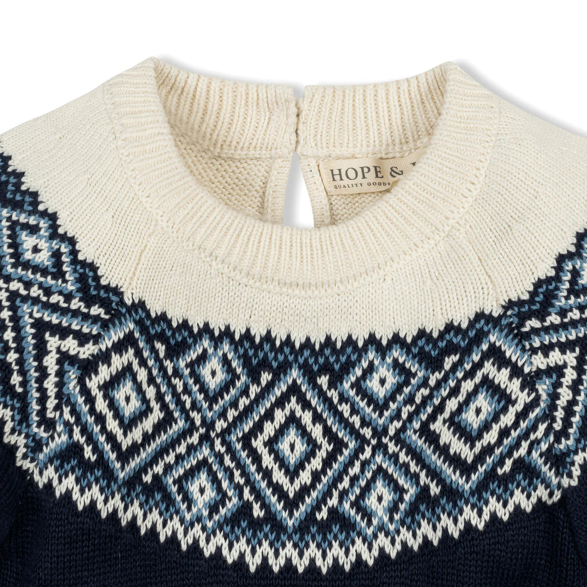 Organic Cotton Fair Isle Sweater Dress