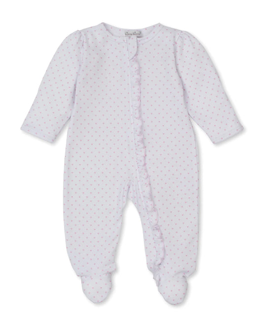 Pima Cotton Footie- Tiny Hearts