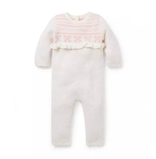 Bow Fair Isle Sweater One-Piece