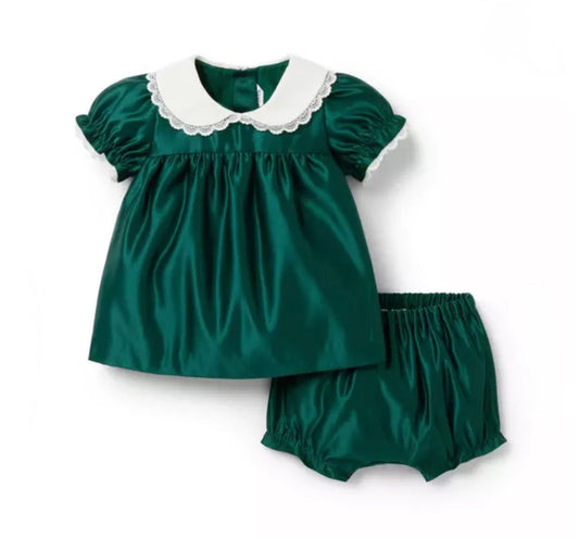The Satin Collared Matching Baby Set