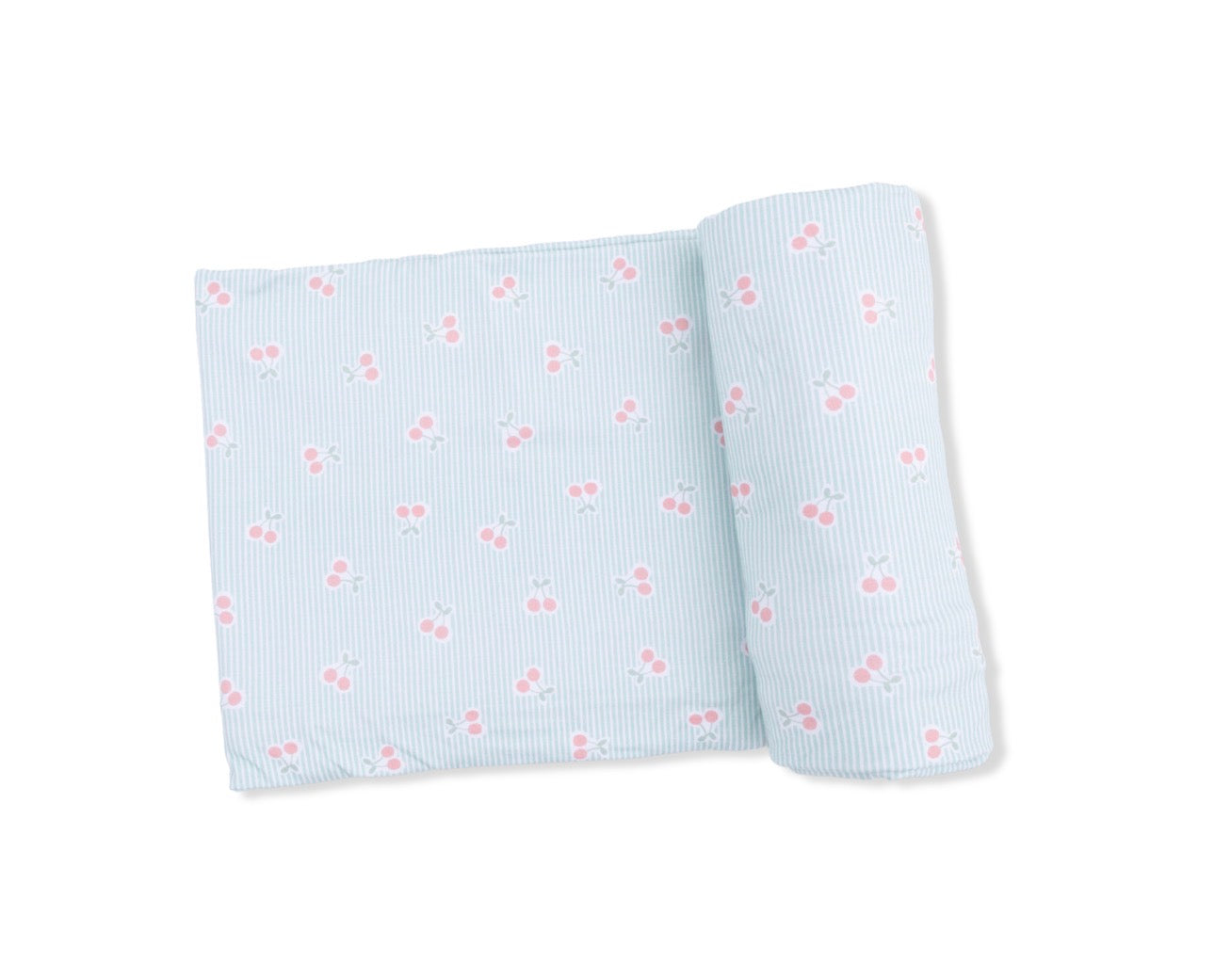 Bamboo Swaddle Blanket- Cherry Stripe